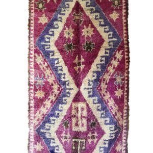 Purple Moroccan rug with berber design 6x10ft