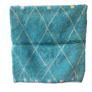 luxury berber carpet with blue color 4x4ft