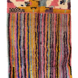 Boujad Colorful Moroccan Rug made with abstract design 6x8ft