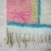 Wool Moroccan area rug with geometric design
