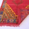 Wool Red Moroccan rug with geometric design 5x7ft - Image 3
