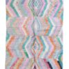 Colorful wool berber carpet with abstract design 5x8ft