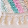 Colorful wool berber carpet with abstract design 5x8ft - Image 2