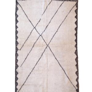 black and white moroccan rug