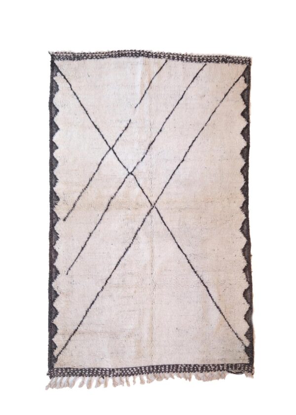 black and white moroccan rug