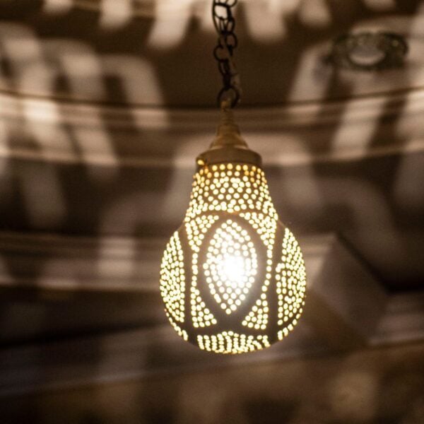 Brass Lamp Pendant, Handmade Moroccan Lighting for Elegant Interiors - Image 8
