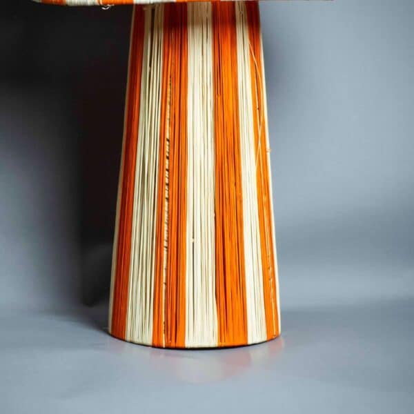 Handmade Raffia Lamp Shade With Moroccan Design - Image 5