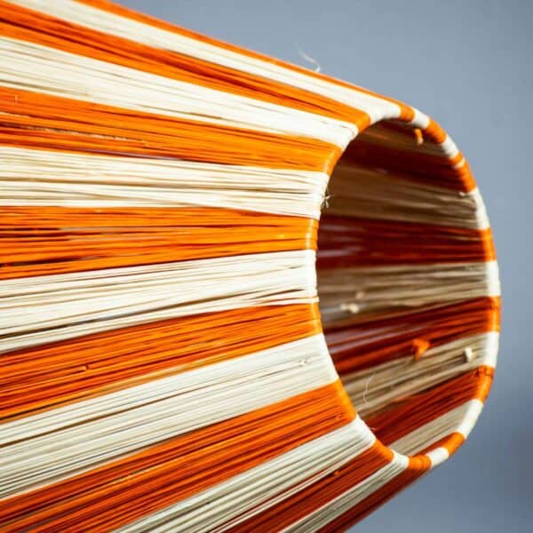 Handmade Raffia Lamp Shade With Moroccan Design - Image 4