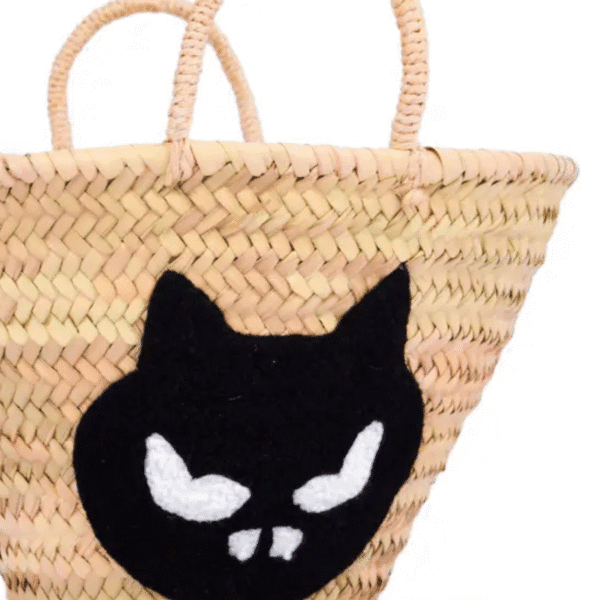 Handmade Moroccan Halloween Straw Bags | Eco-Friendly Trick or Treat Basket - Image 3