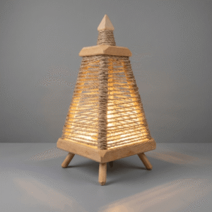 Boho Table Lamp, Handmade Moroccan Rope Table Lamp