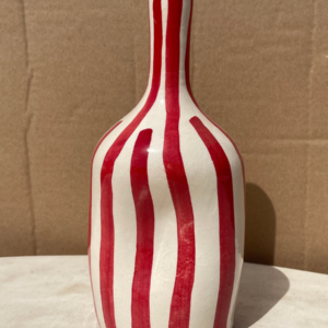 red ceramic vase
