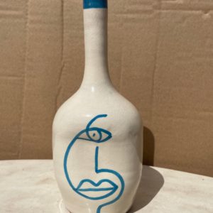 white ceramic vases