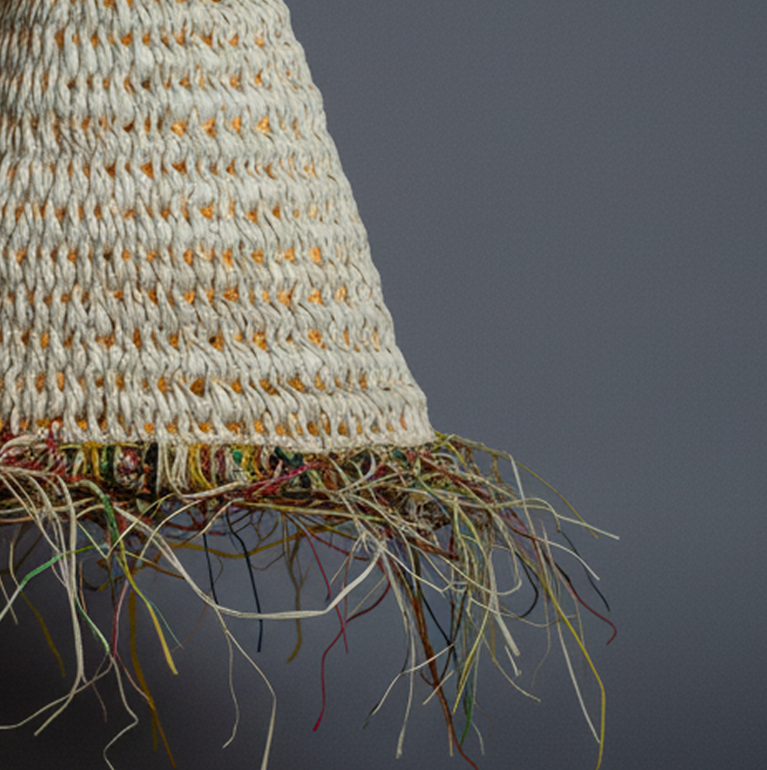 Moroccan Straw Lamp, Handwoven Pendant Light for Warm Boho Interiors - Image 2