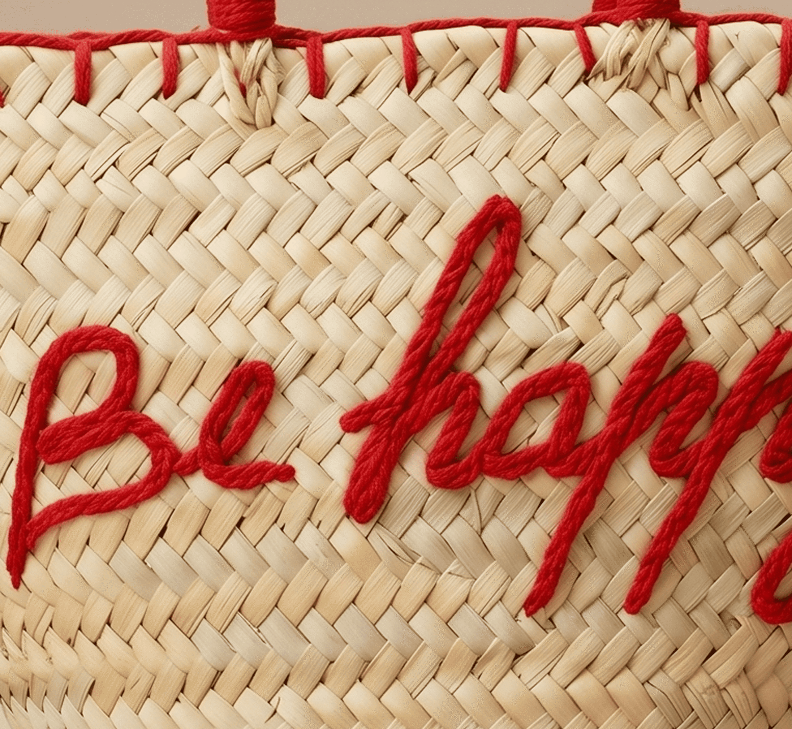 Cute Straw Bag, Handwoven Beach Tote with Playful Summer Style - Image 6